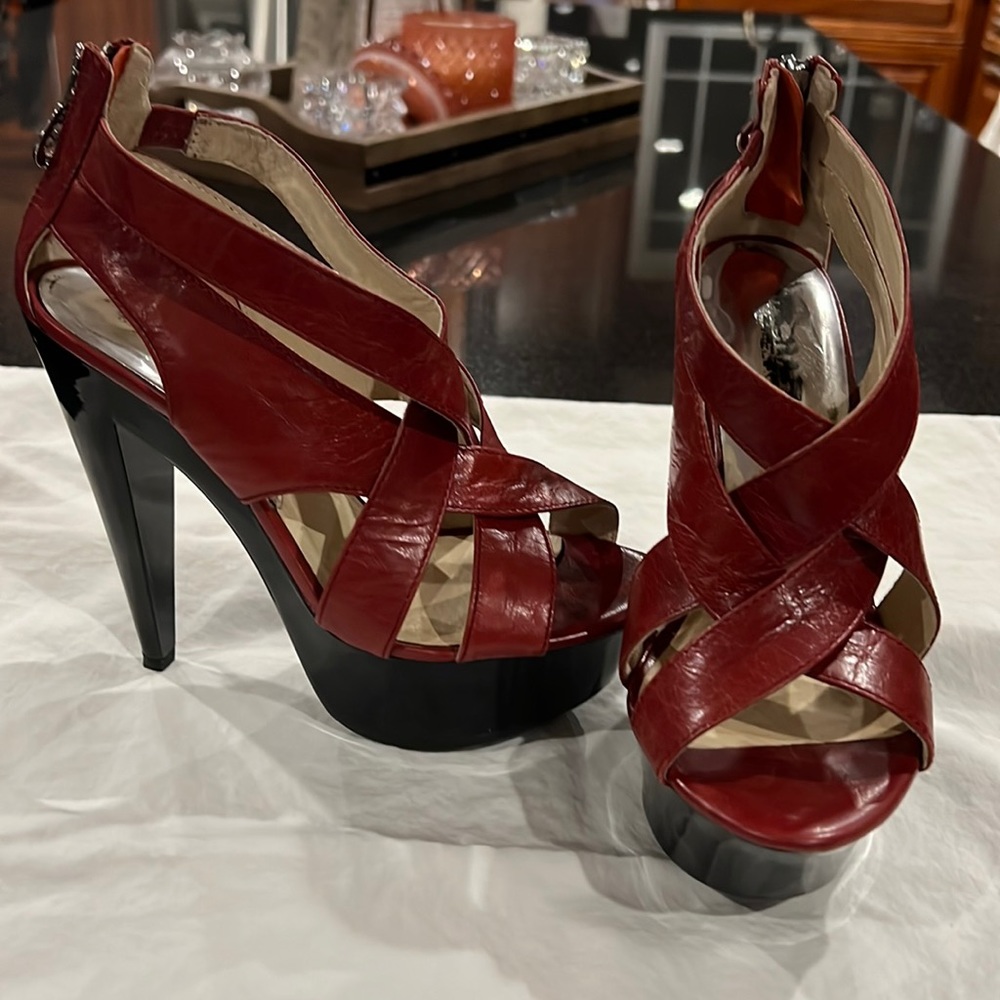 Michael Kors red high heel sandals Size 5 1/2